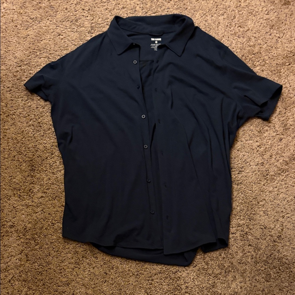 Classic Navy Button Down Shirt
